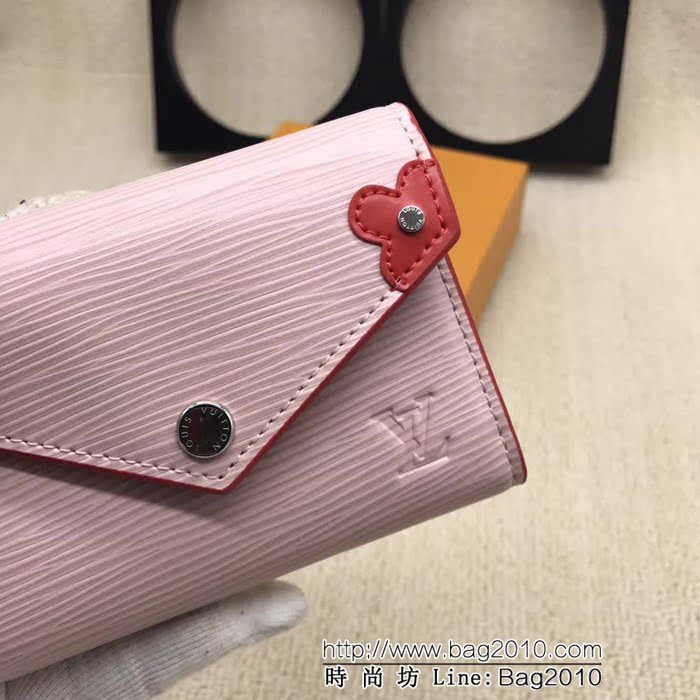 路易威登LV頂級原單 M62981粉色 EpiBloomingCorners限定版VICTORINE錢夾  ZY1123